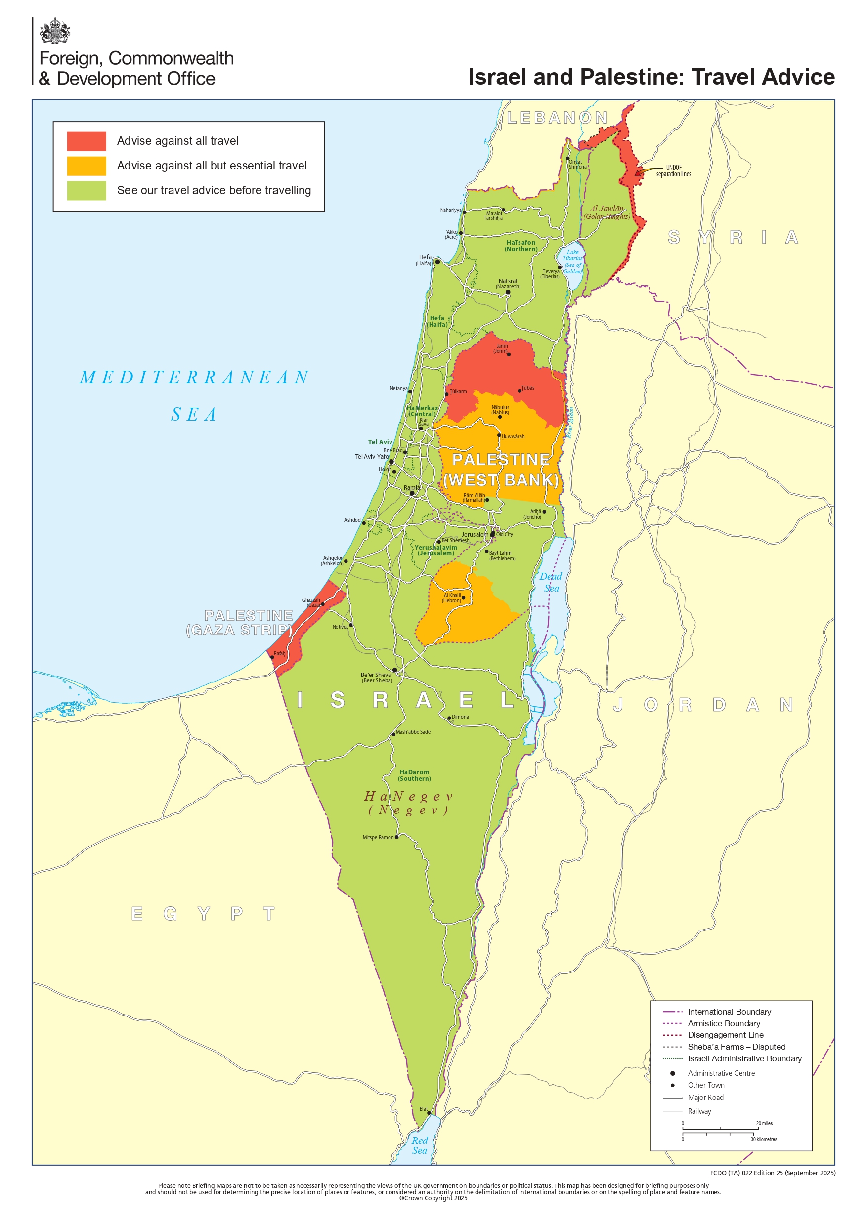 Peta Palestina dari Inggris. (gov.uk)